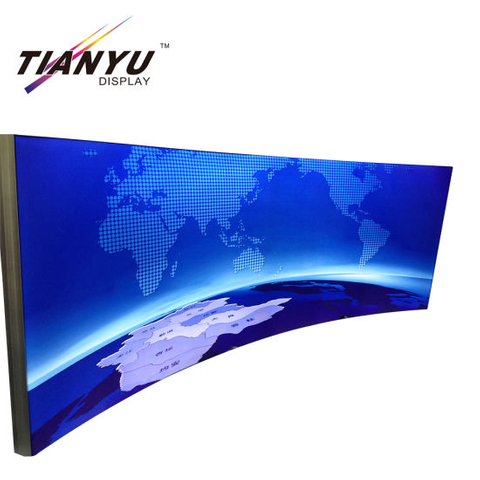 Tianyu Display Provide Frameless Indoor/Outdoor Advertising LED Fabric Textile Floor Standing Light Box Sign