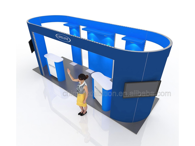 M series system curved trade show booth