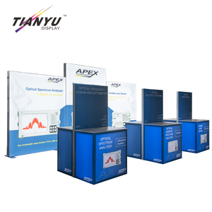 Tianyu Recycle Combinate Lightbox Backlit Wall Modular Tension Fabric Counter Table Aluminum Extrusion Expo Trade Show Booth