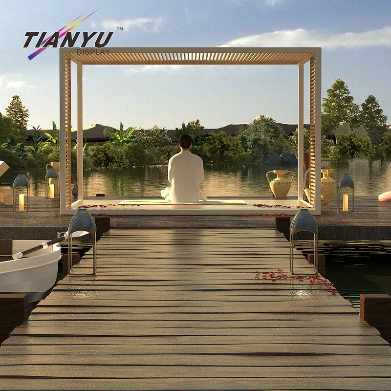 Tianyu Outdoor Sun House Aluminum Wedding Party Gazebo Garden Sustainable Louvered Pergola