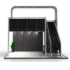 Exhibition Trade Show Stand Storey Cusomtize Foldable Safety Heavy Duty Furnitures Builder Manufacturing seg Two Floor Booth