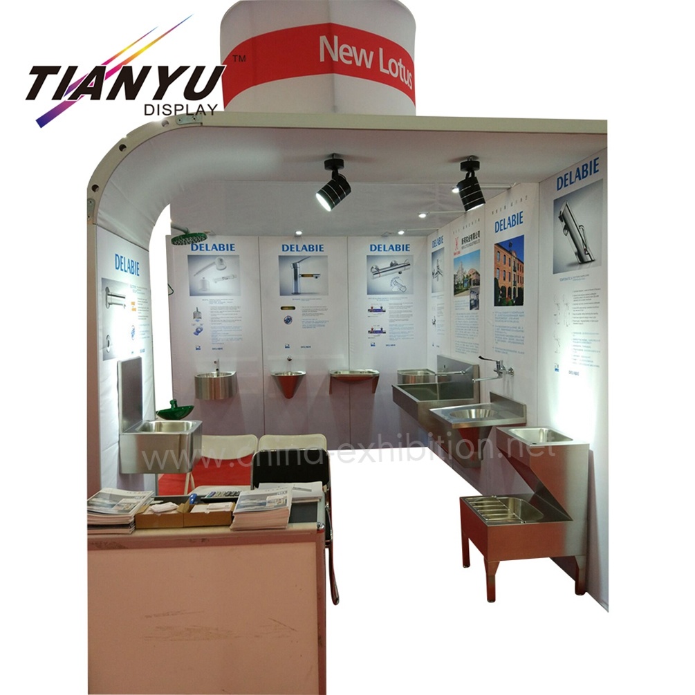 Customized 3X3 Stand for Sales Hardware Hand-Washing Basin Aluminum Modular Display Booth