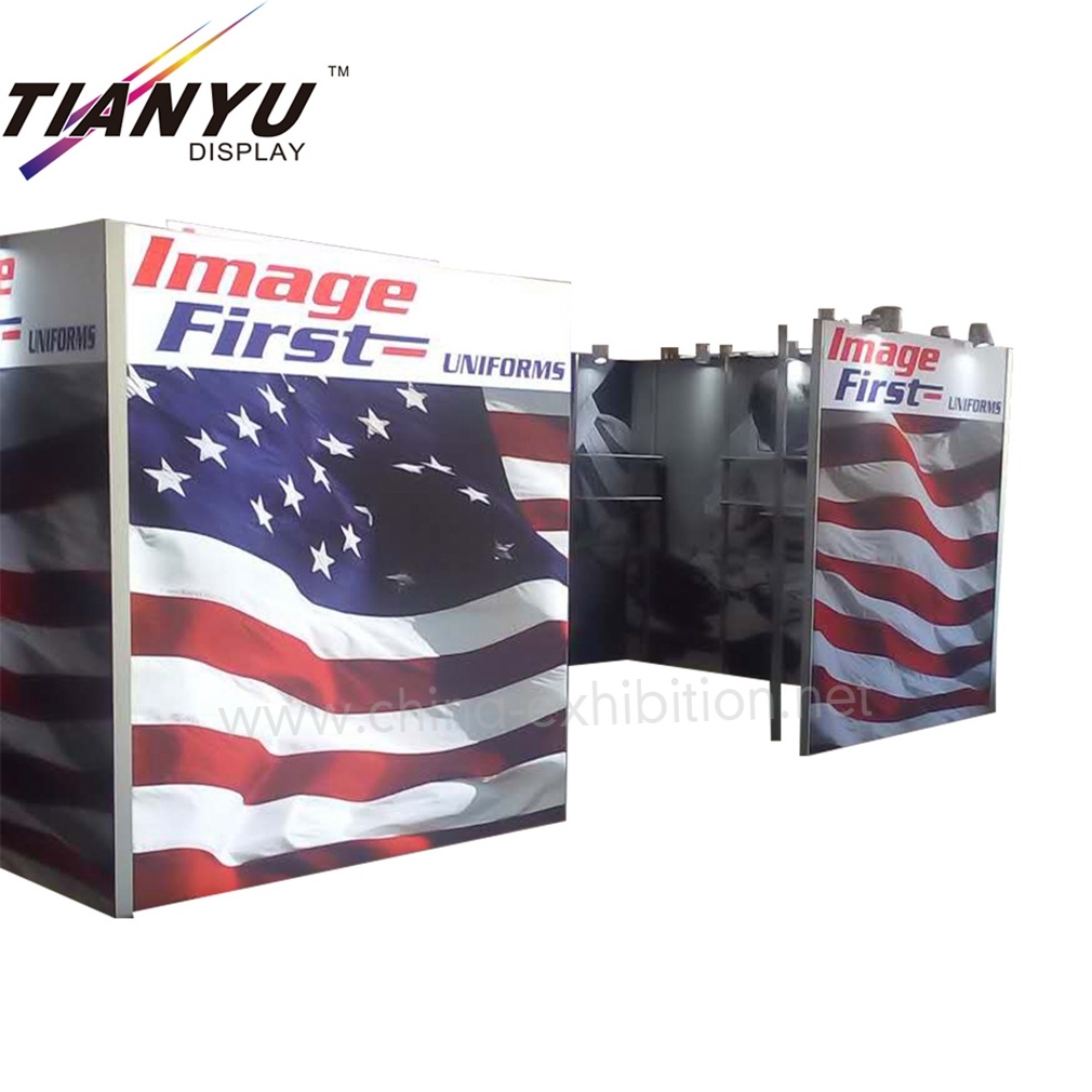 Portable Sales Clothes Aluminum Exhibition Booth System Customize Design