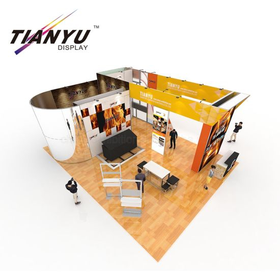 20X20 Stable Aluminum Display Stand Exhibition Booth Design with LED Display Lights