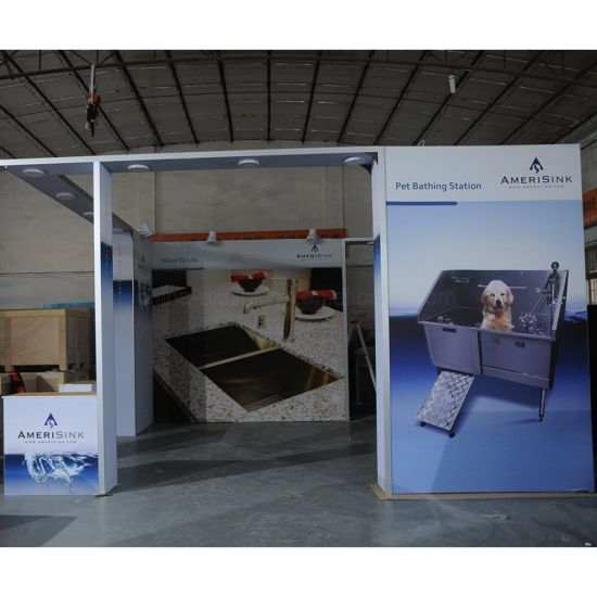 4X4 Flexible Frame Advertising exhibition booth with Aluminum Counter