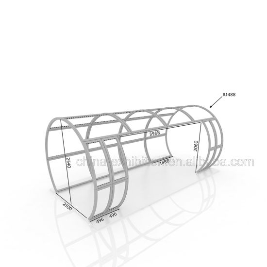 Aluminum Arch 10 by 20 Feet (3 by 6 meters) Arch Exhibition Booth Design Stand for Trade Show