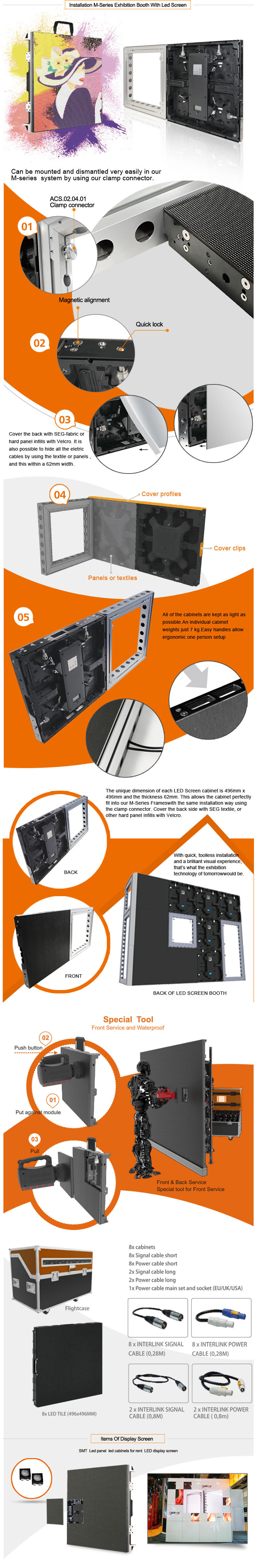 M-Series System Can Be Arbitrarily Assembled with Different Shape LED Screen