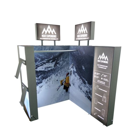 Customized Snow Mountain Fabric Lighting Box 3X3m Exhibit Displays Trade Show System