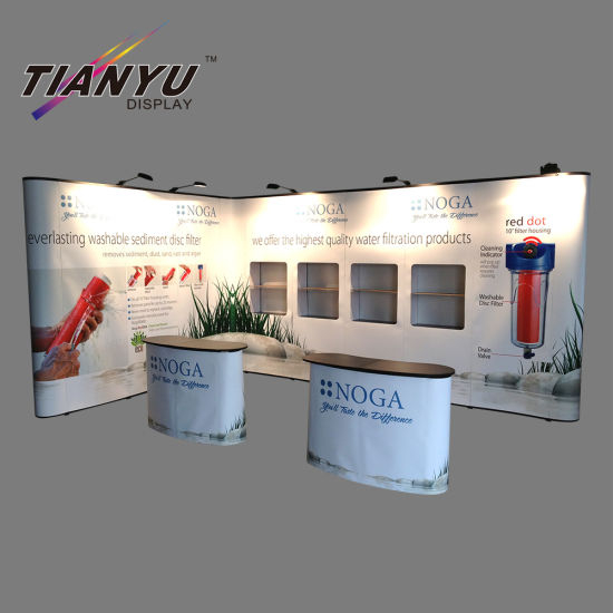 4X3 Pop up Displays Adjustable Custom Printed Fabric Support Stand