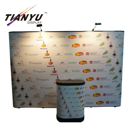 Portable Aluminum Tubes Internal Shelf Board Portable Stand 3*3 Pop up Banner