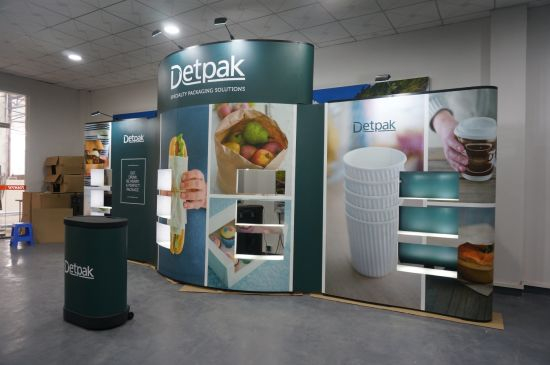 Free Design Popular Trade Show Display, Pop up Display, Corved Pop up Stand