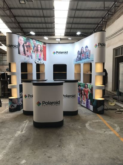 2019 Straight Tension Fabric Display Pop up Stand, Promotional Table