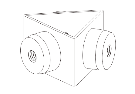 120 degrees 3 ways connector