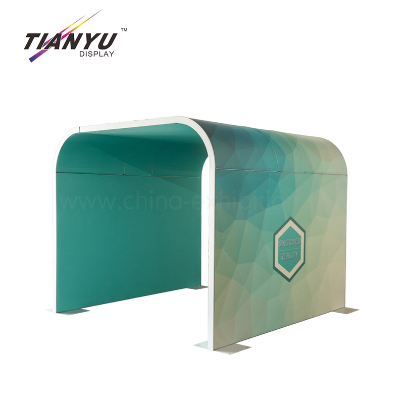 High Quality Portable Lightweight Fabric Curve Shape trade fair booth