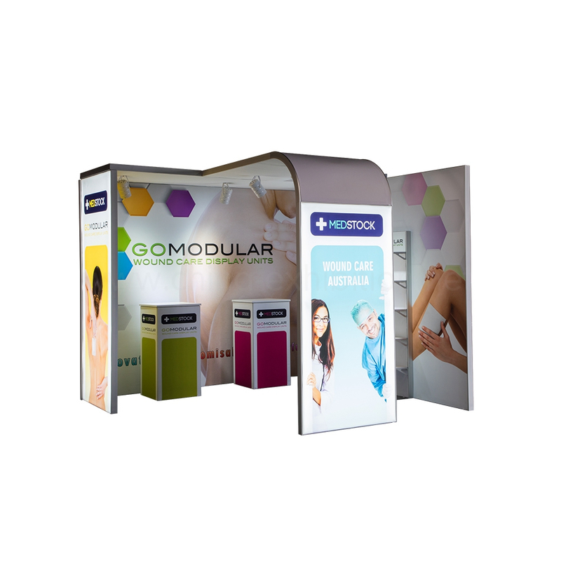 Modular easy set up Exceptional Quality Custom Printing 3X6 reusable exhibition booth stand