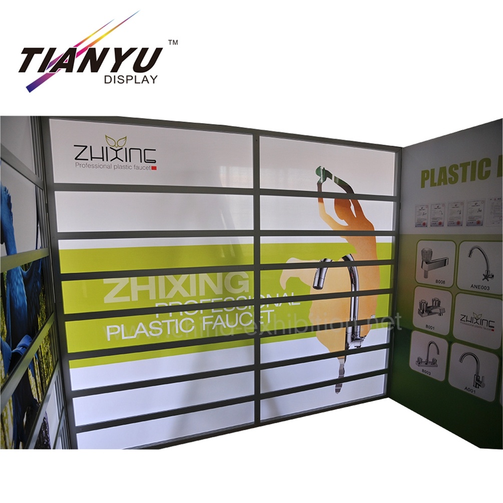 Tian Yu Do Island Exhibition Booth Stand Design 10X10 Feet with Shelf System