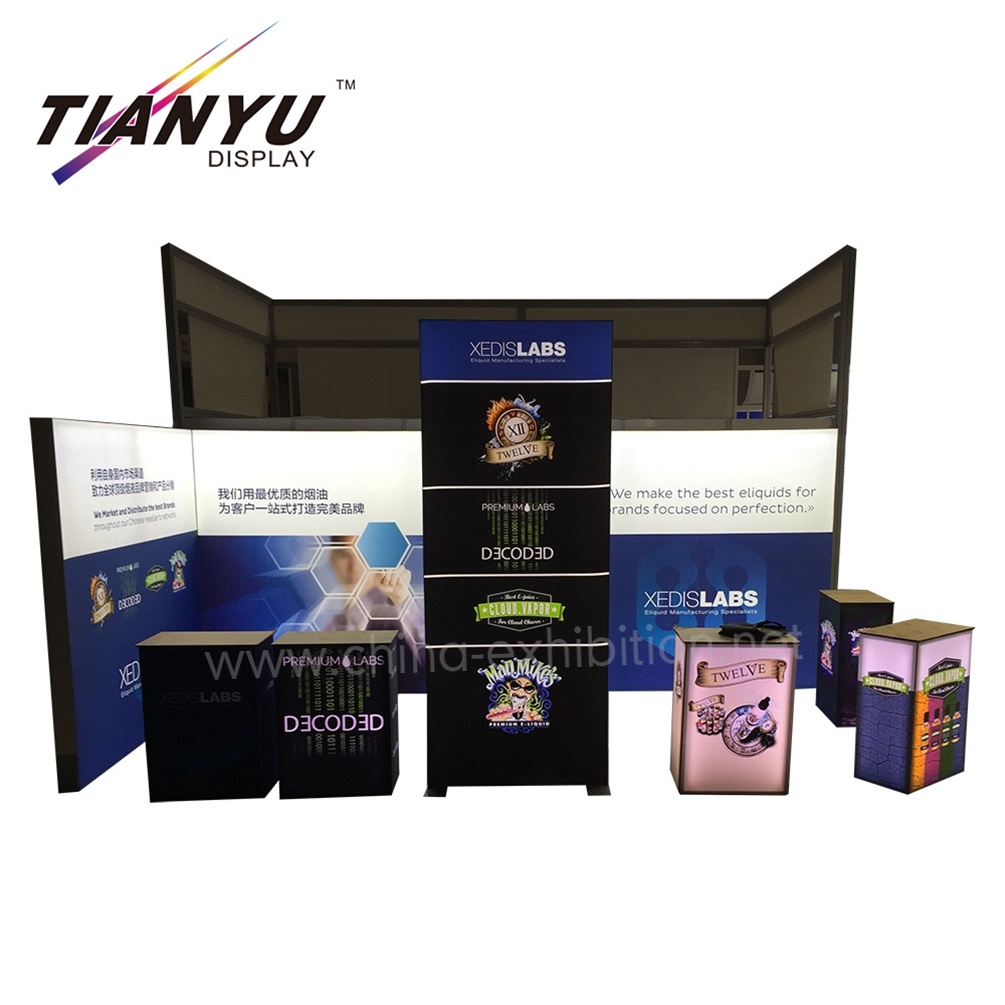 OEM Exhibition Booth Used Trade Show Booth TV Exhibition Stand with LED Light