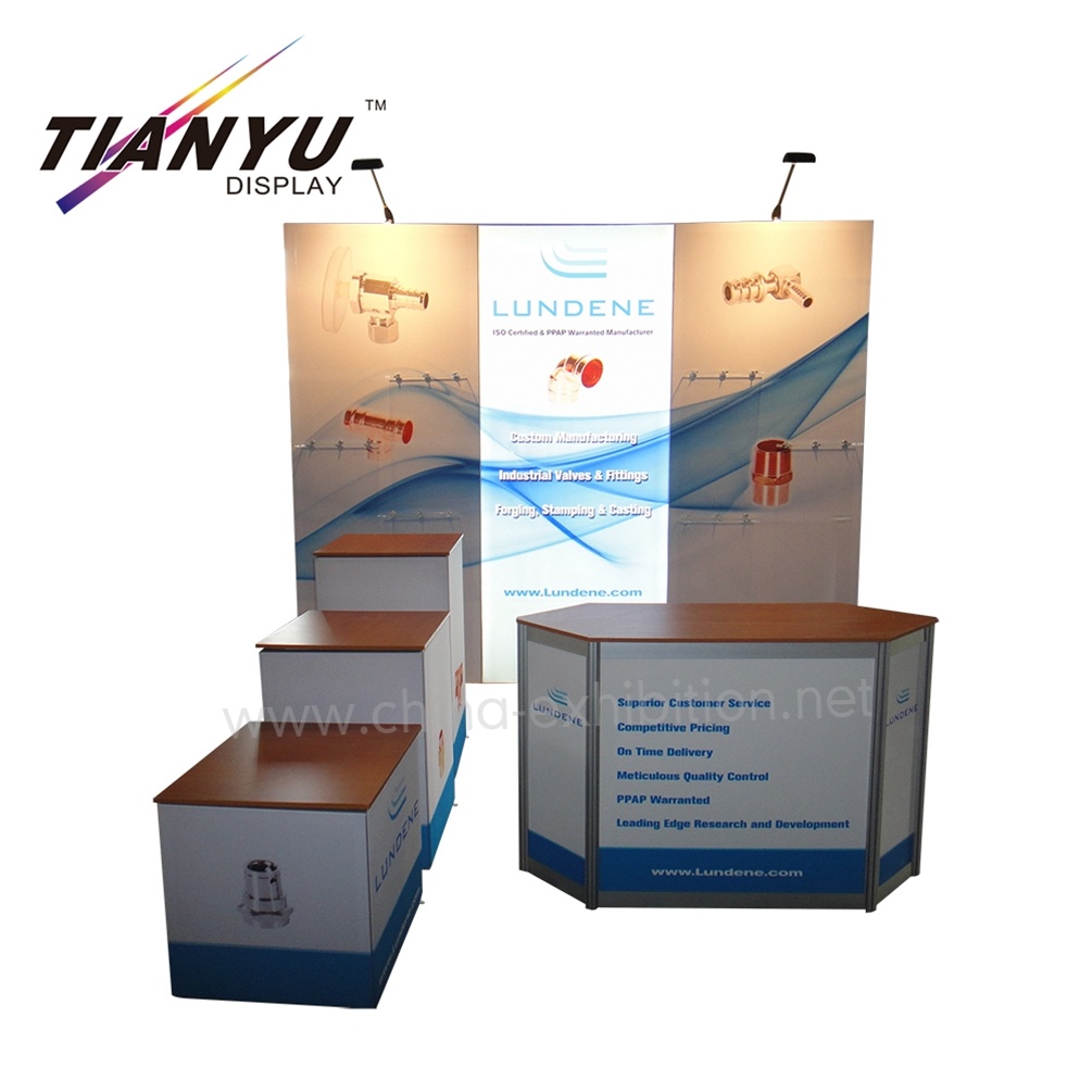 10 by 10 Exhibition Booth for Trade Show, Free Design 3D Booth Exhibition Design