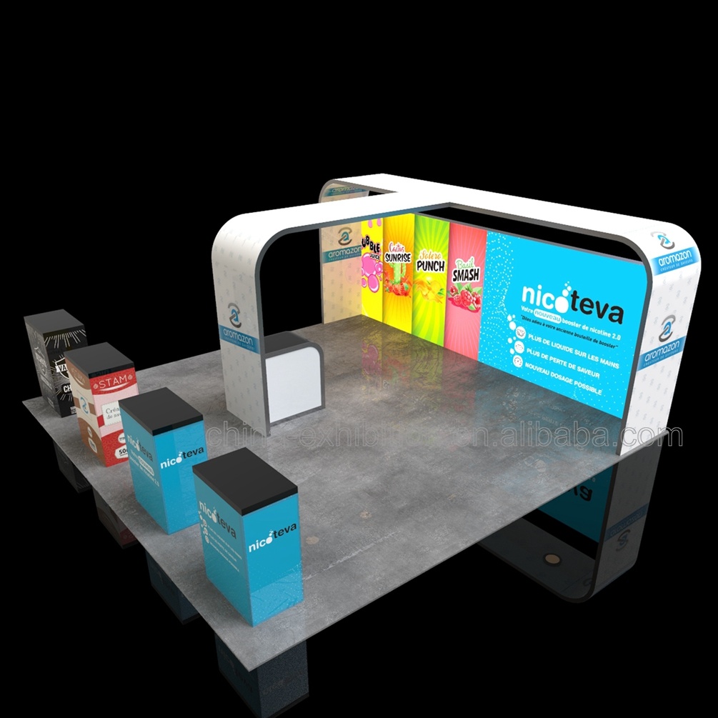 Portable Modular Fashion 6X6 Trends Trade Show Stand Standard Custom Exhibition Booth Design