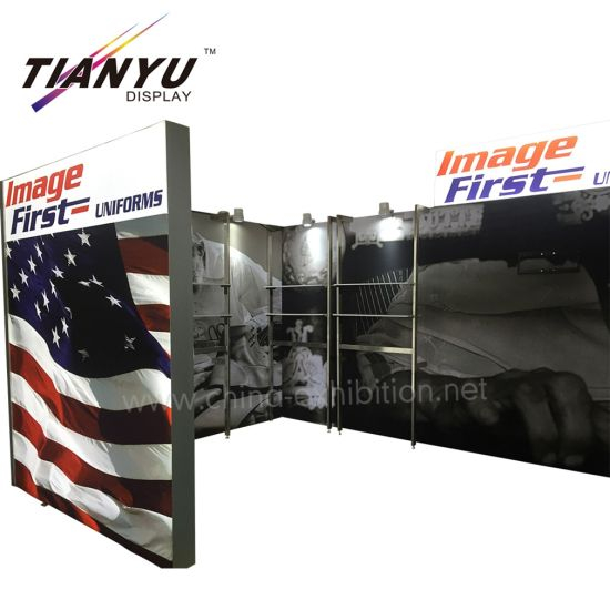 Portable Sales Clothes Aluminum Exhibition Booth System Customize backdrop stand Design