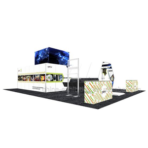 China Factory Price Customized Advertising Display with LED Screen Exhibition Booth Design