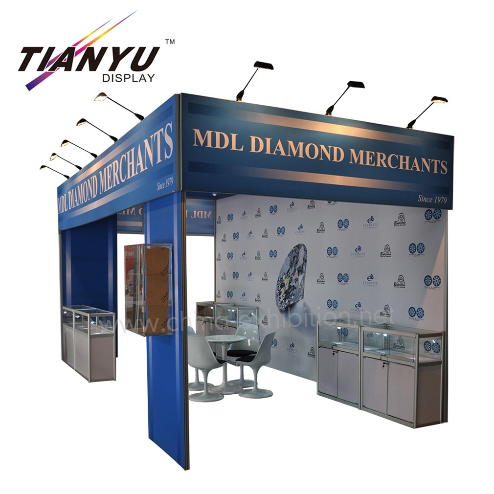 Portable Backlit Exhibit Booth Jewelry Trade Show Displays Supplies