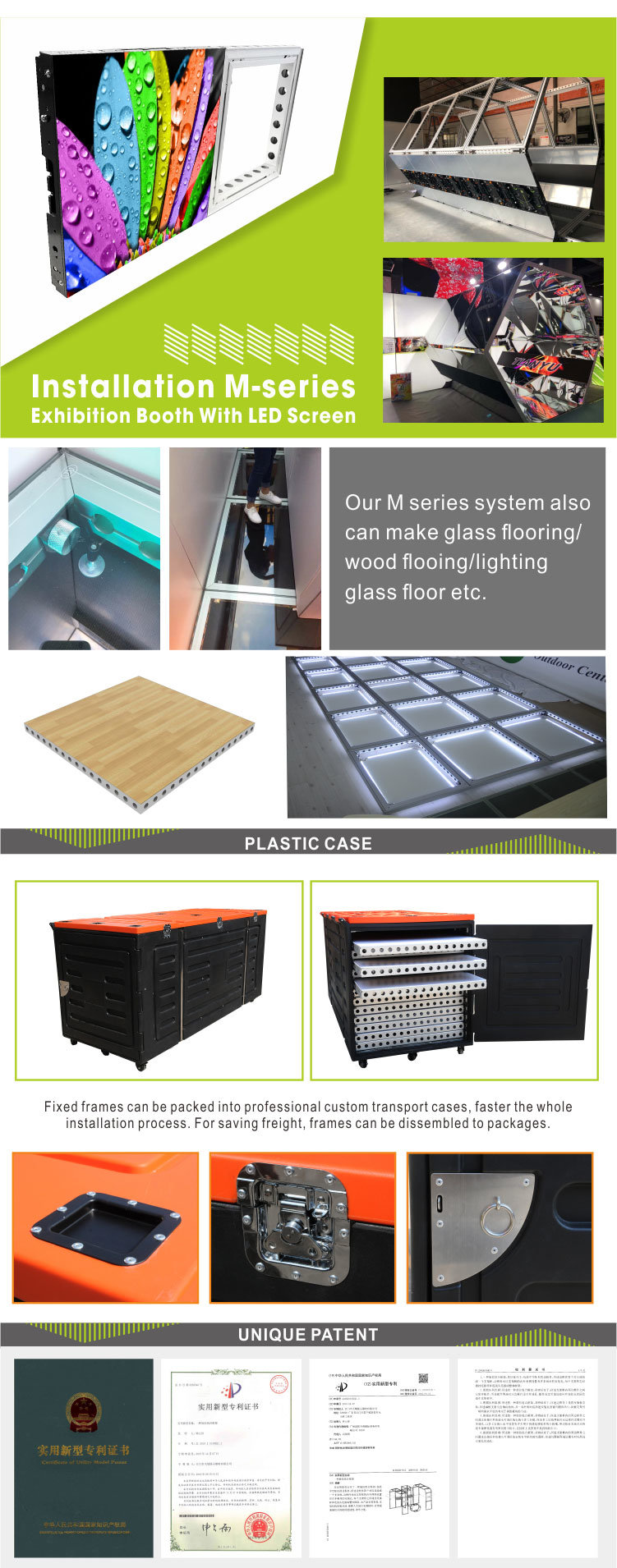 Modular Easy Set up Exceptional Quality Custom Printing Reusable LED Panel Exhibition Booth Stand