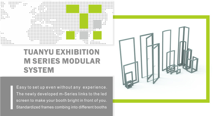 Modern Style Lightweight Movable Free Standing Display Tradeshow Stand Booth