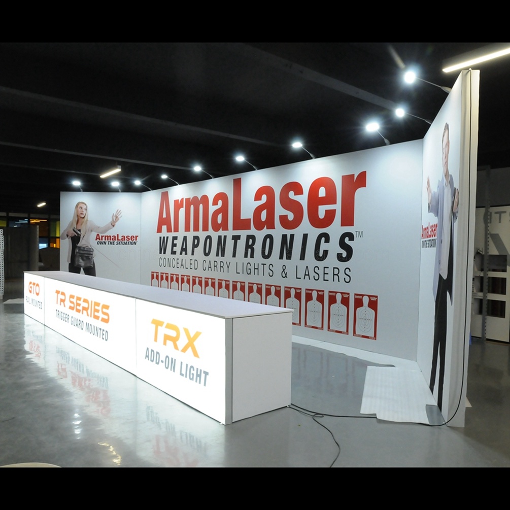 Modular LED Light Box Exceptional Quality Custom Printing 3X6 Custom Exhibition Booth Design