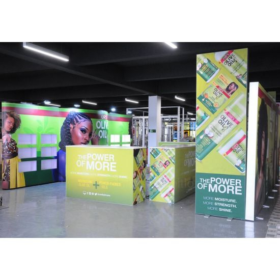 Exhibition Display Booth Contractor Stretchy Fabric Trade Show Backdrop