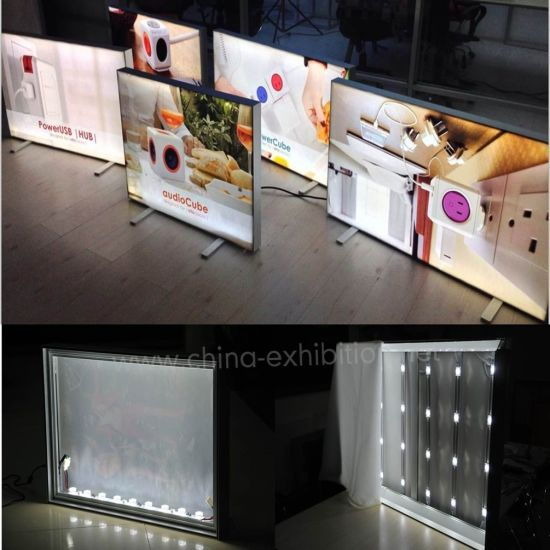 Textile Fabric Frameless Advertising Display LED Backlit Lightbox for Window Display Advertising