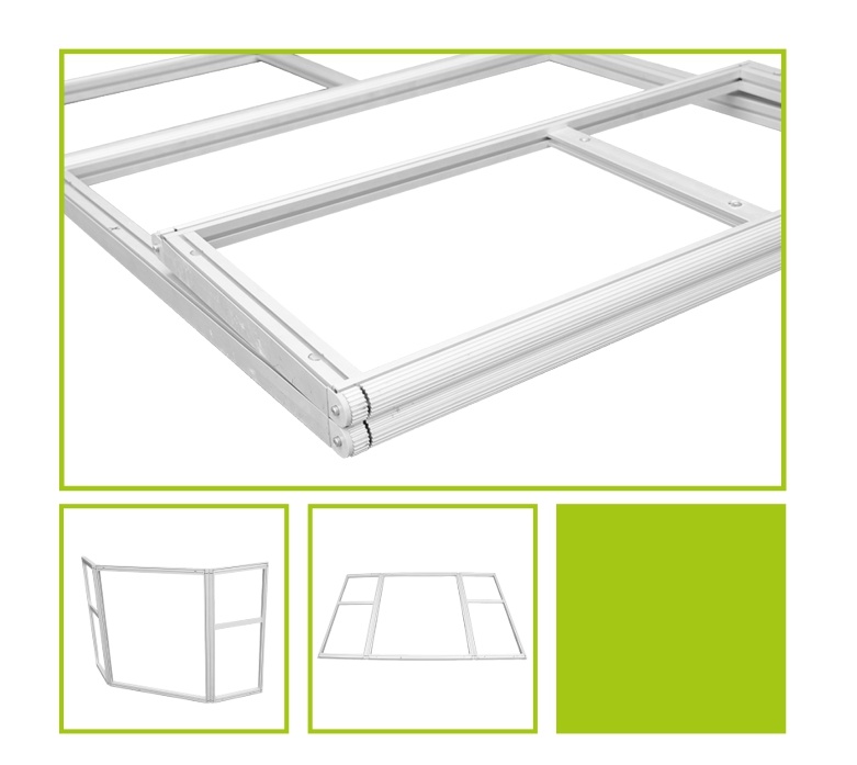 Folding Quickly Set up Portable Aluminum fabric Display Counter