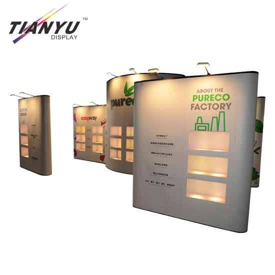 Aluminium Alloy/Metal Magnetic Fabric Pop up Display Banner Stands Outdoor Pop up Display Stand