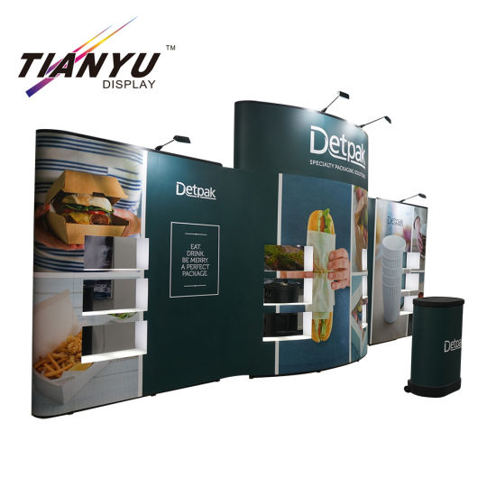 Free Design Popular Trade Show Display, Pop up Display, Corved Pop up Stand