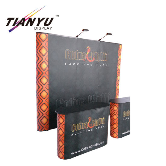 Promotion Advertising 4*3 Curved Floor Display Pop up Standing