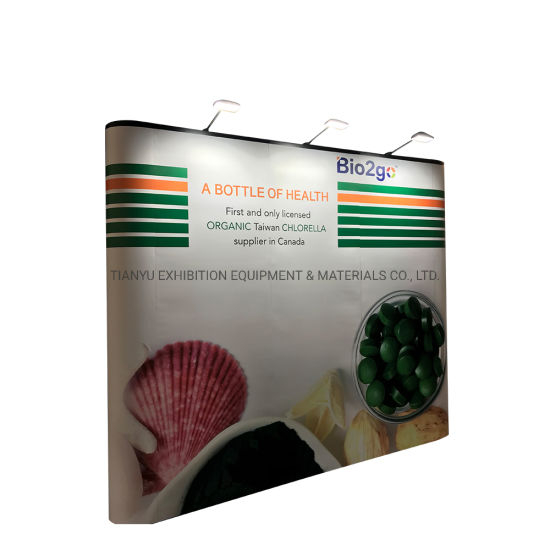 Foldable Trade Show 3X3 4X3 Pop up Fabric Display Banner for Events