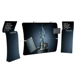 Luxury Aluminum Tension Fabric Display Quick Install Indoor Exhibition Booth Kiosk