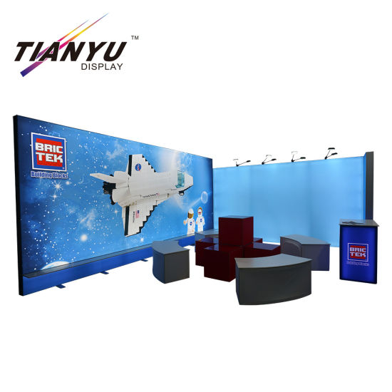 Aluminum Portable Trade Show Display Modular Exhibition Booth 2X2