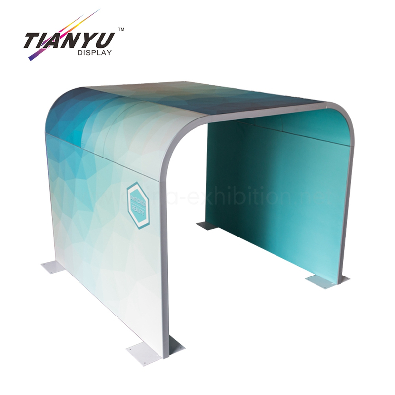 High Quality Portable Lightweight Fabric Curve Shape trade fair booth