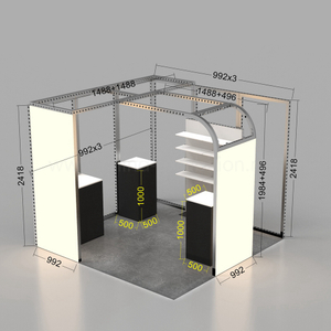 China Direct Sales Easy Assemble Advertising Equipment Portable Modular Booth Equipment