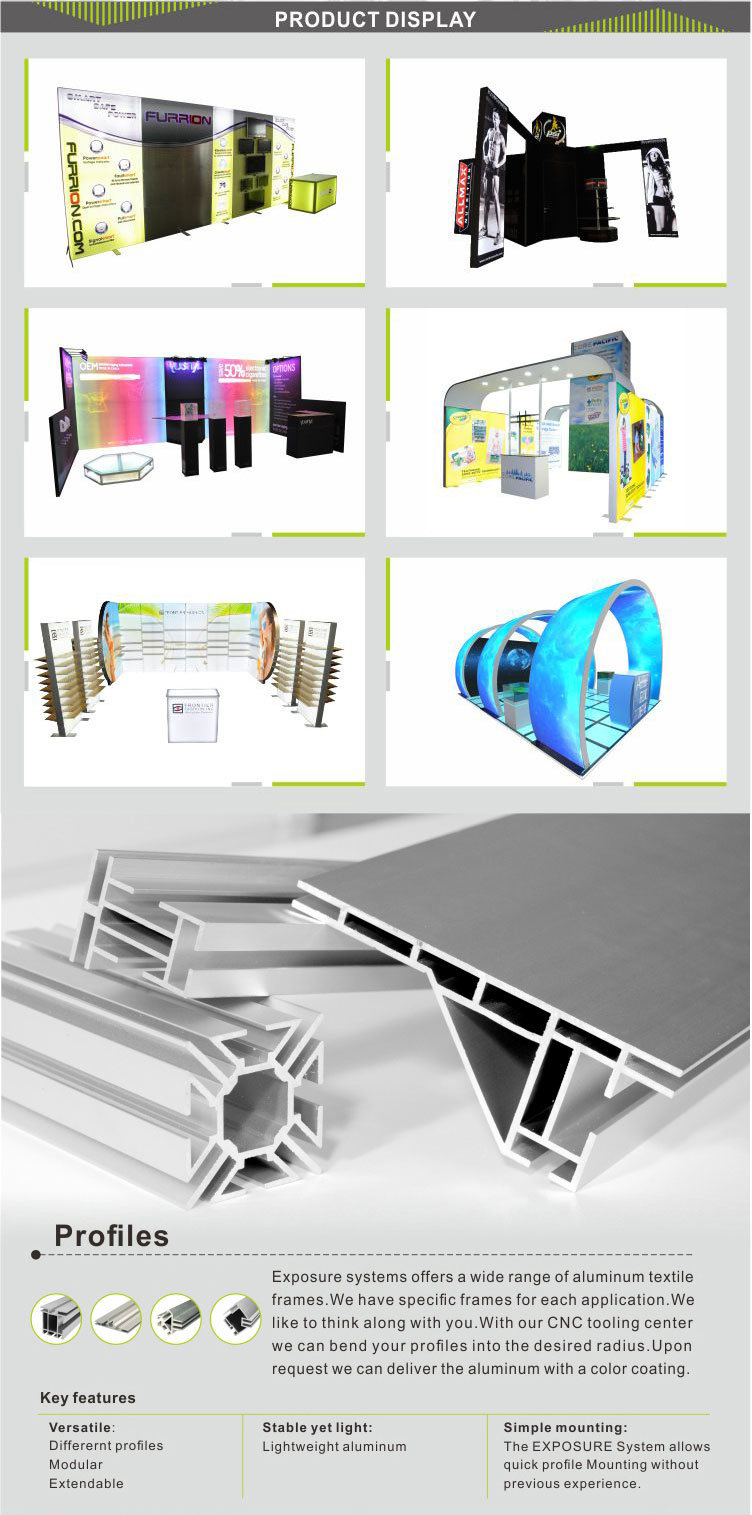 Direct Sale with Free Design Service Custom Exhibition Booth Design with Lighting Floor