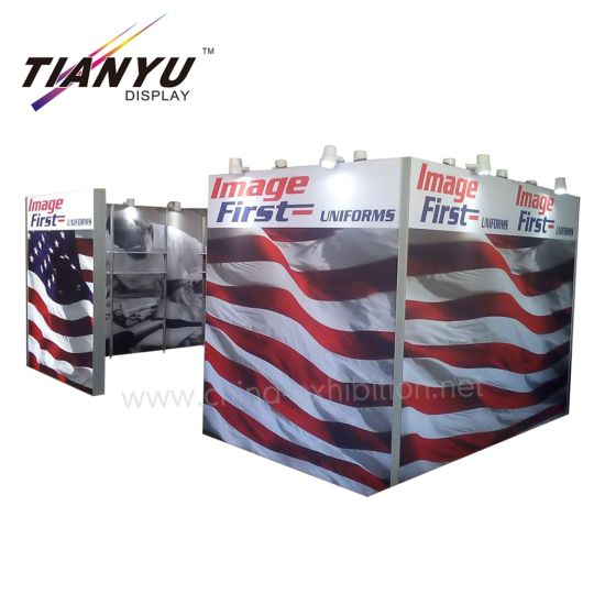 Portable Sales Clothes Aluminum Exhibition Booth System Customize backdrop stand Design