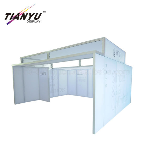 Best 3x6 custom logo Backdrop Advertising Display Stand with Exhibition Booth Counter