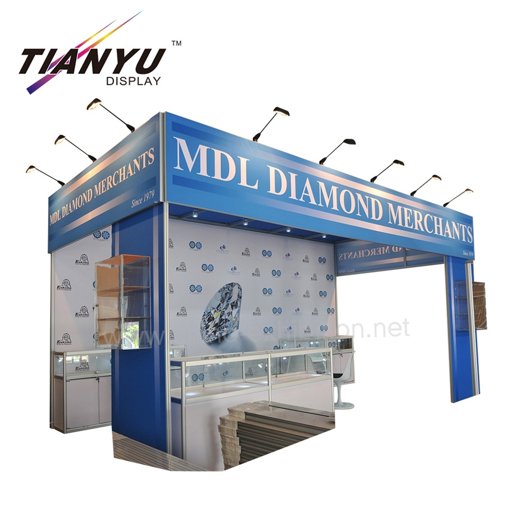 Portable Backlit Exhibit Booth Jewelry Trade Show Displays Supplies