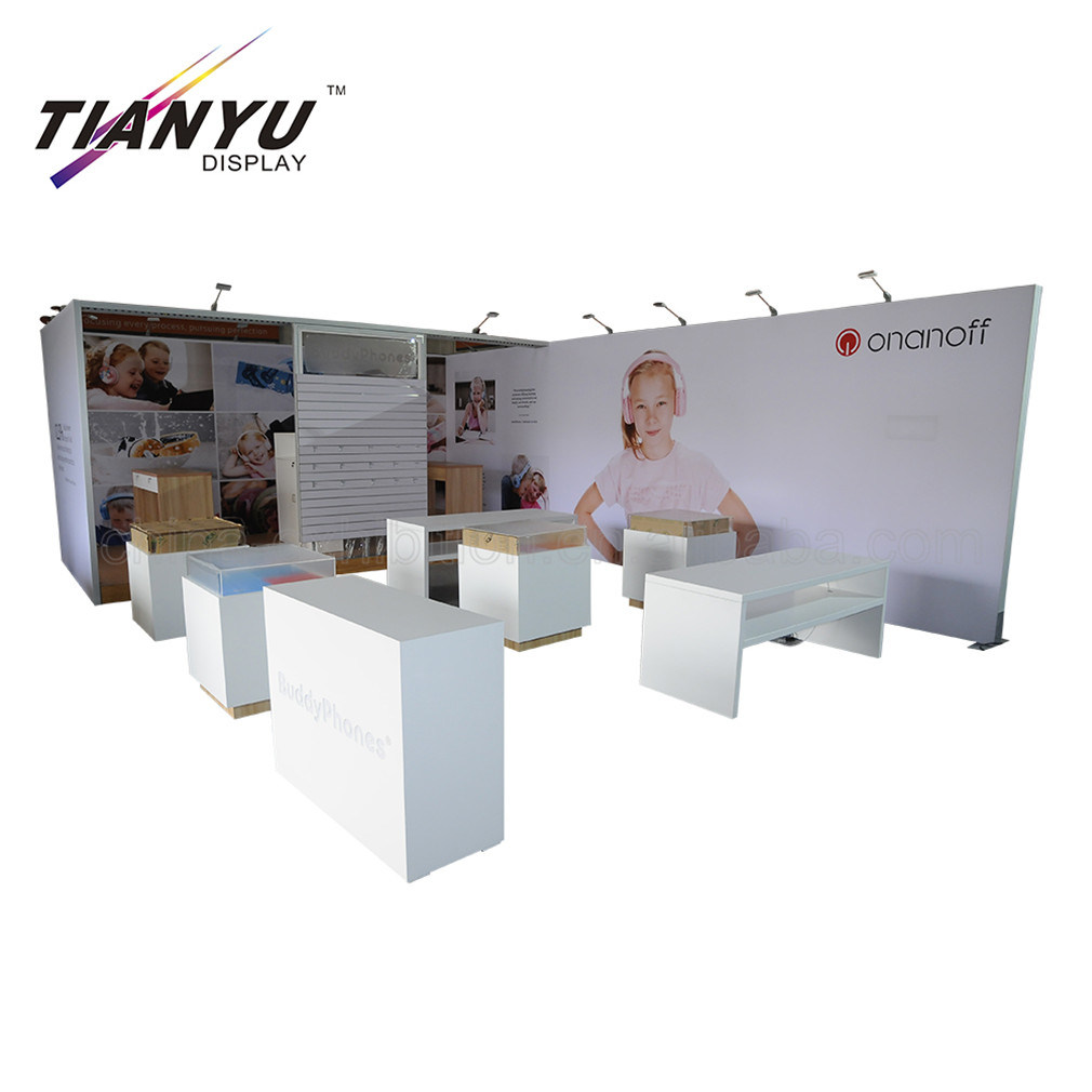3X4 Children's Clothing Display Aluminum Modular Exhibition Stand with LED Fabric Light Box