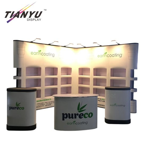Magnetic Pop up Display Aluminum Banner Booth Exhibition Stand