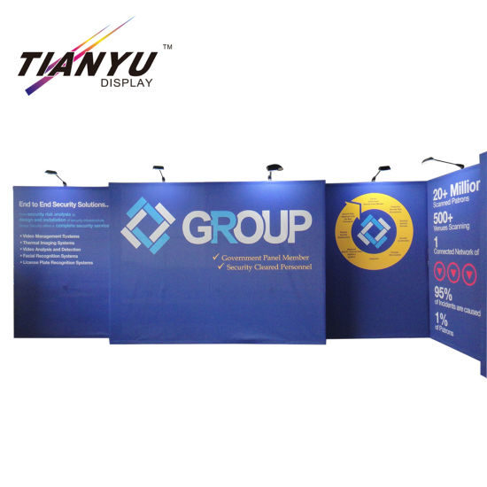 Manufacturers in China Straight Fabric Full Color Promotion Easily Set up Customized Pop up Stand for Big Sale