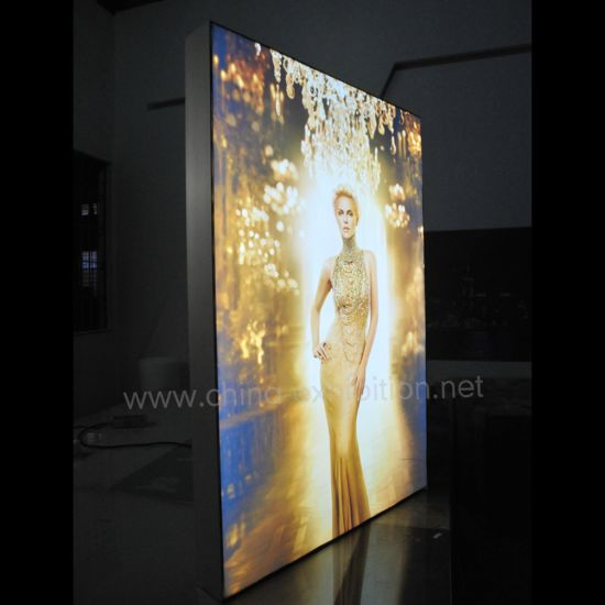 Rectangle Square Luxury Store LED Billboard Aluminum Fabric Textile Light Box