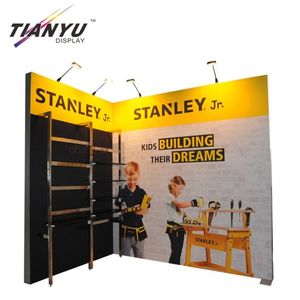 10X10FT L Shape Tradeshow Display Exhibition Booth Stands with Shelf