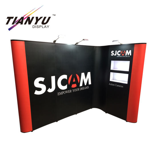 Advertising Equipment Aluminum Backlit Banner Stand Pop up Backdrop Displays